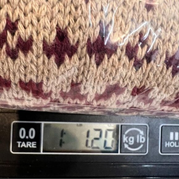 Lands End Womens Size Small Tan Pink Fairisle V Neck Cotton Sweater Holidays - Picture 11 of 11